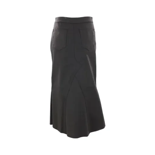 Flared Midi Denim Skirt