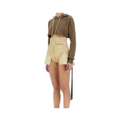 Drawstring Cropped Hoodie