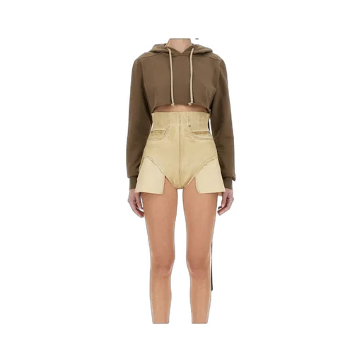 Drawstring Cropped Hoodie