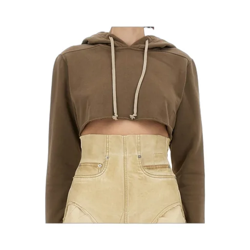 Drawstring Cropped Hoodie