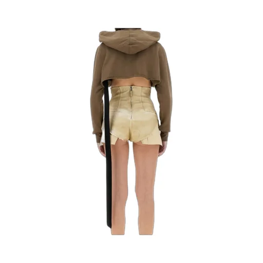 Drawstring Cropped Hoodie