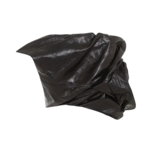 Draped Bustier Leather Top