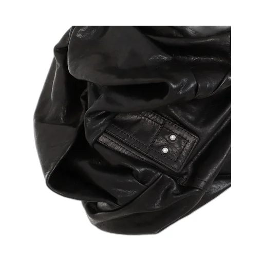 Draped Bustier Leather Top