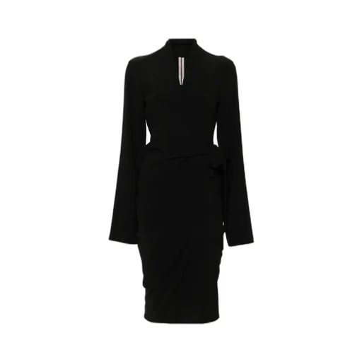 Tie-Fastened Wrapped Dress