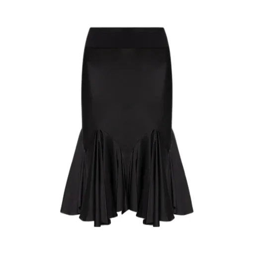 Knee Divine Bias Ruffled Midi Skirt