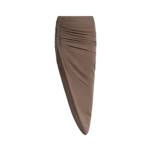 Edfu Draped Ruched Asymmetric Skirt