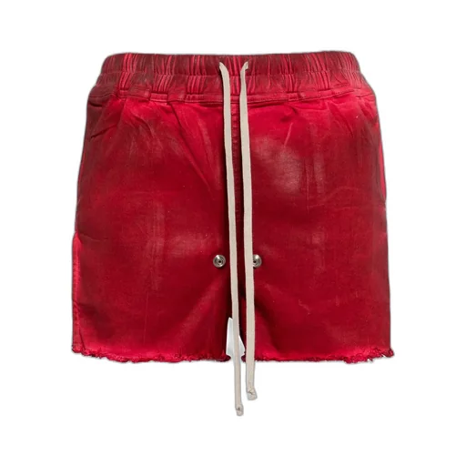 Side-Slit Denim Shorts