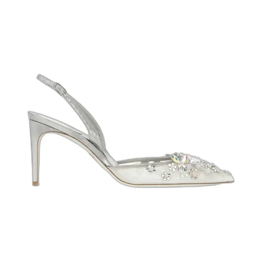 Crystal Embellishment Slingback Pumps