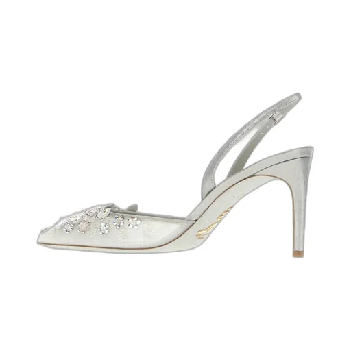 Crystal Embellishment Slingback Pumps