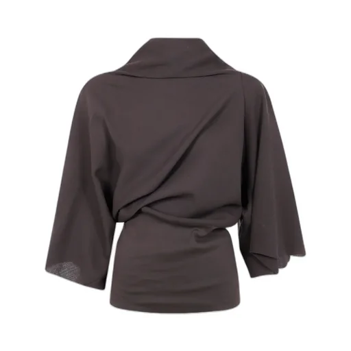 Draped Cowl-Neck Top