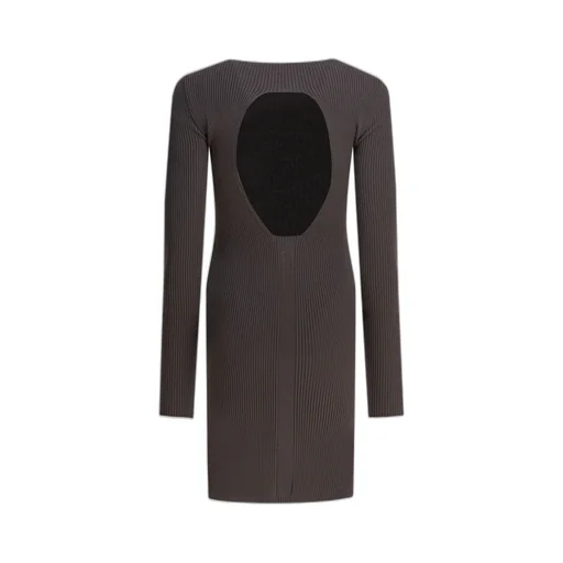 Ribbed Open-Back Midi Dress