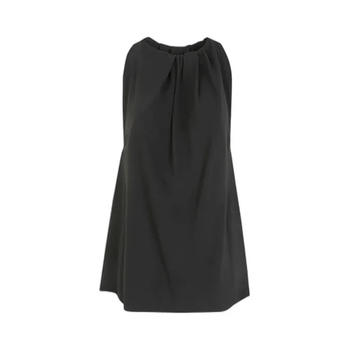 Draped-Neck Sleeveless Top