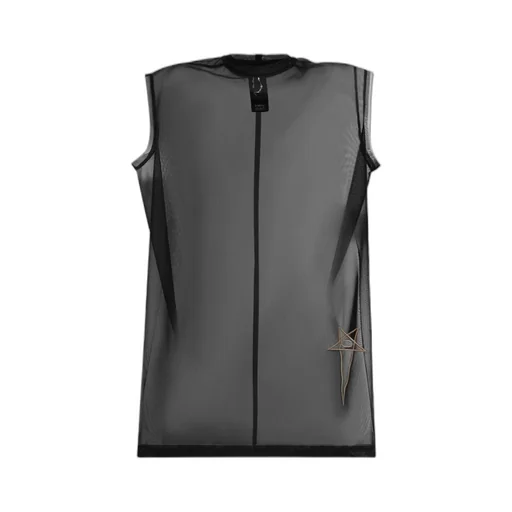 Logo-Embroidered Mesh Top