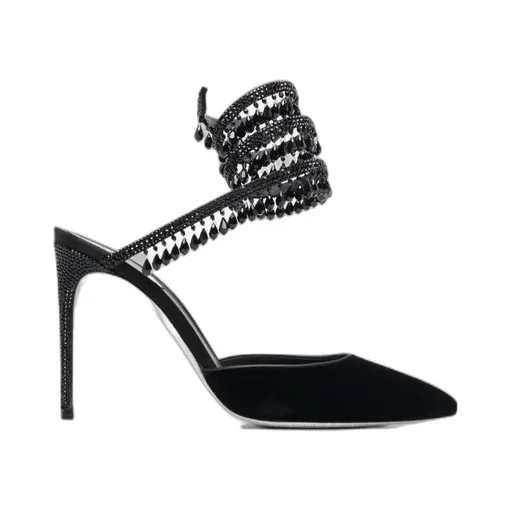 Velvet Chandelier Slingback Sandals