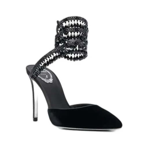 Velvet Chandelier Slingback Sandals
