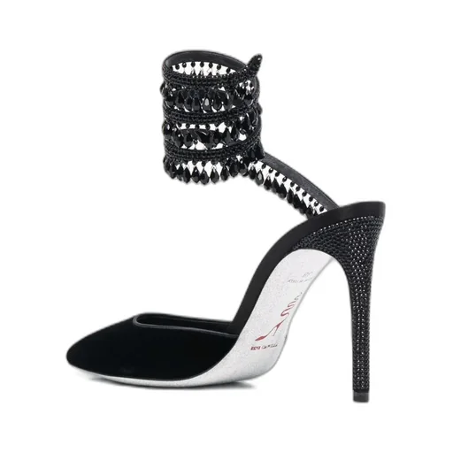Velvet Chandelier Slingback Sandals