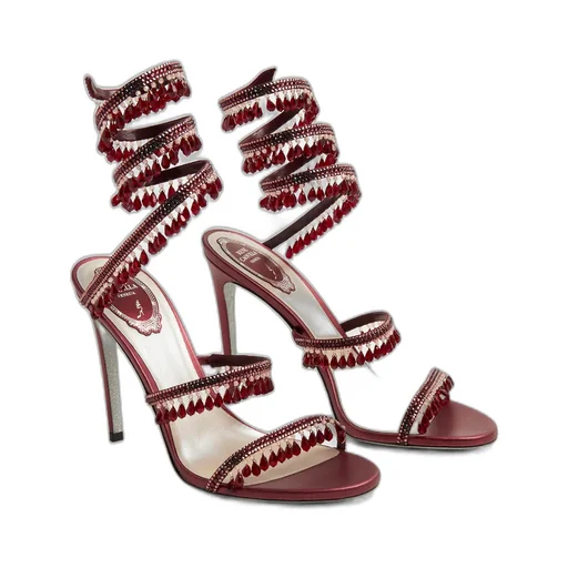 Bead-Embellished 100Mm Sandals