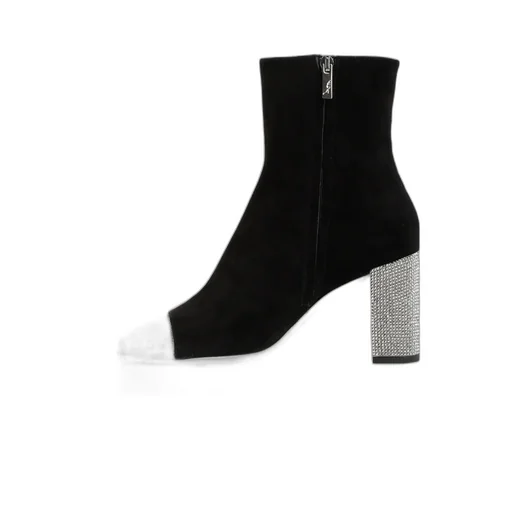 Embellished Pointed Toe Ankle Boots