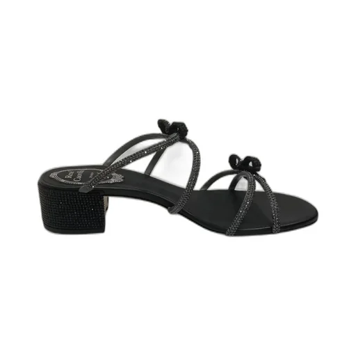 Rhinestone Bow Sandals