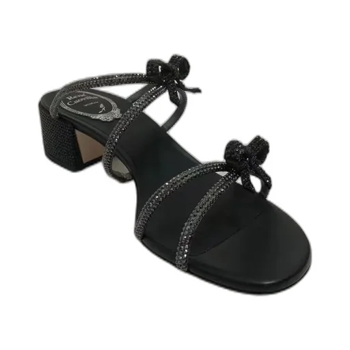 Rhinestone Bow Sandals
