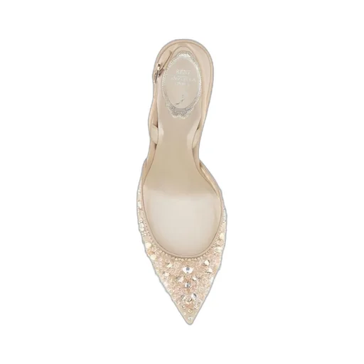 90Mm Bead-Embellished Slingback Pumps