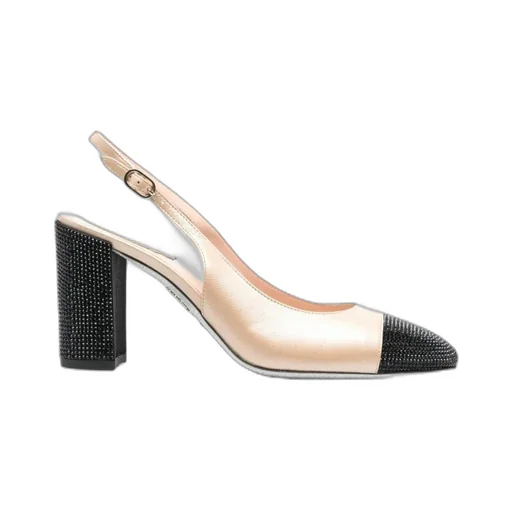 Embellished Square Toe Pumps
