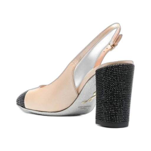 Embellished Square Toe Pumps