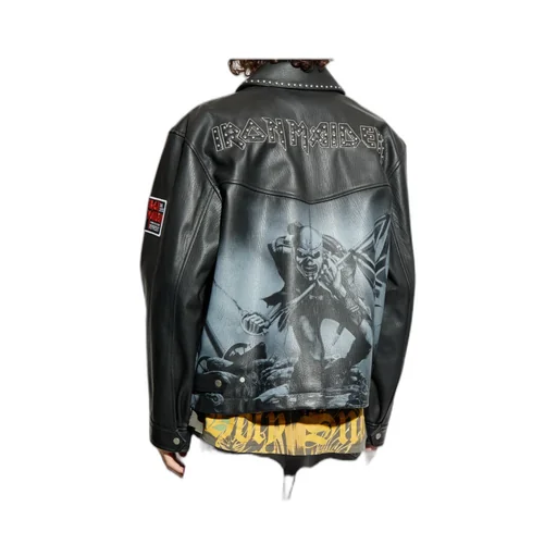 X Iron Maiden Trooper Studded Leather Jacket