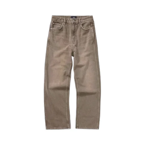 Whiskering Effect Denim Jeans