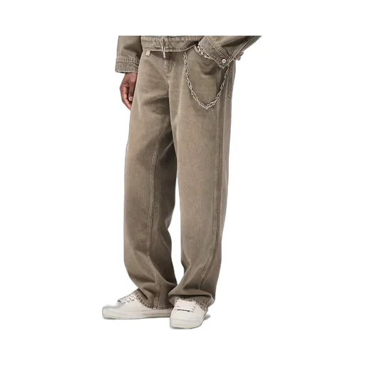 Whiskering Effect Denim Jeans