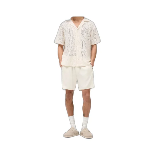 Knitted-Panel Shorts