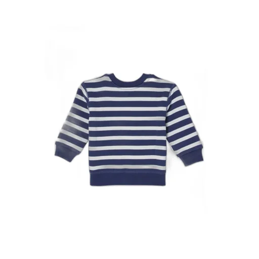 Polo Bear-Print Striped Sweatshirt
