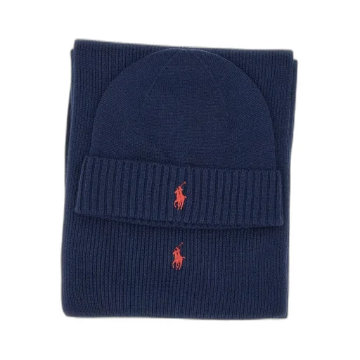 Polo Ralph Lauren Pony-Motif Scarf And Beanie Set