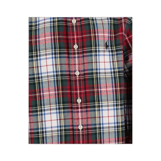 Logo Embroidered Checked Shirt