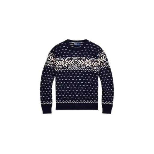 Intarsia-Patterned Crewneck Jumper