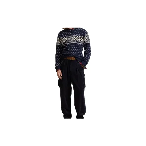 Intarsia-Patterned Crewneck Jumper