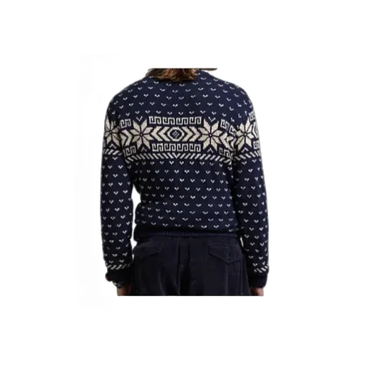 Intarsia-Patterned Crewneck Jumper