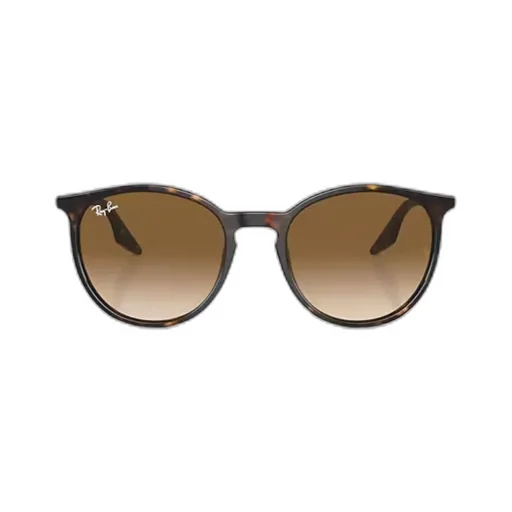 Tortoiseshell-Effect Round-Frame Sunglasses