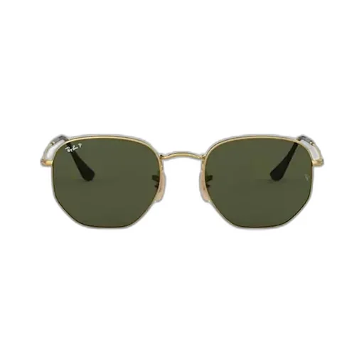 Mirrored Hexagon Frame Sunglasses