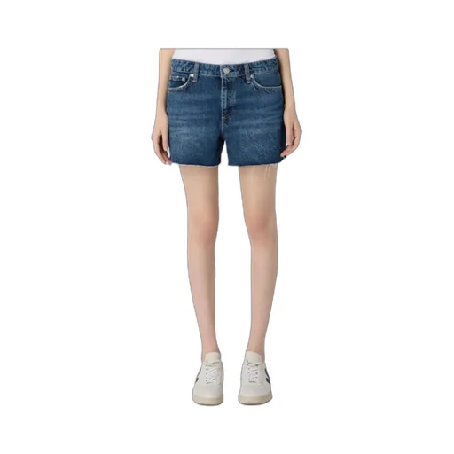 Denim Shorts With Belt Loops