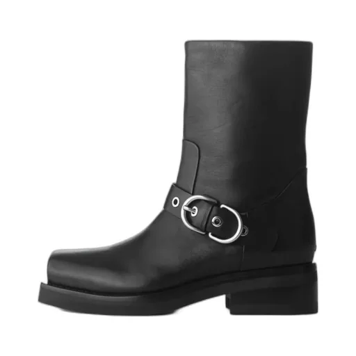 Square-Toed Short Boots