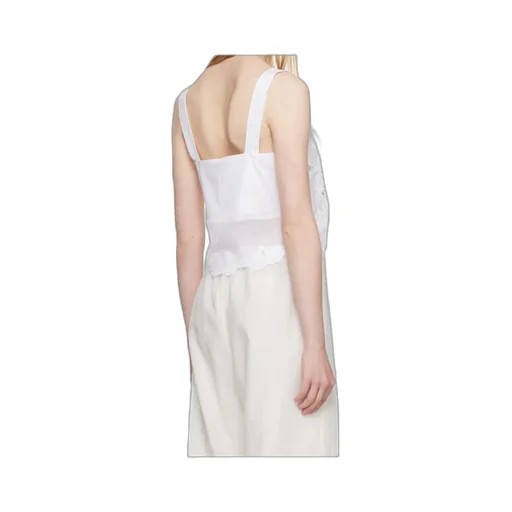 Clem Lace-Trim Poplin Tank Top