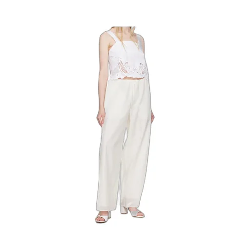 Clem Lace-Trim Poplin Tank Top