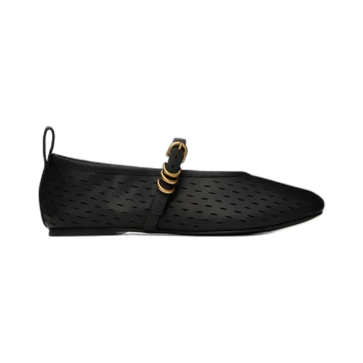 Spire Perforated Leather Mary Jane Ballerina Flats