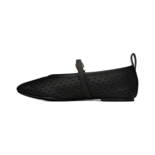 Spire Perforated Leather Mary Jane Ballerina Flats