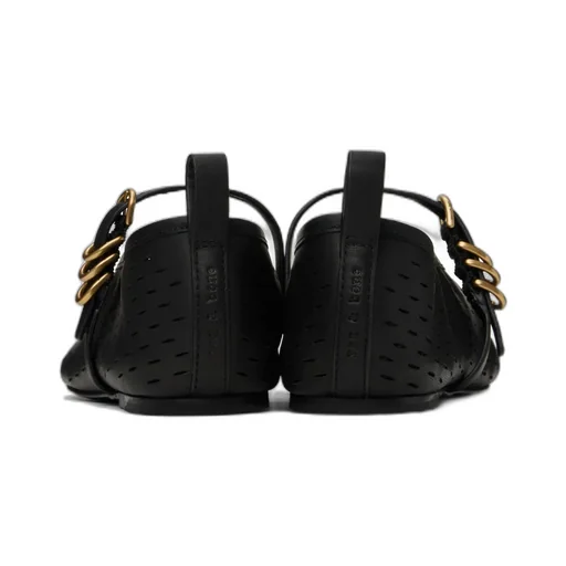 Spire Perforated Leather Mary Jane Ballerina Flats