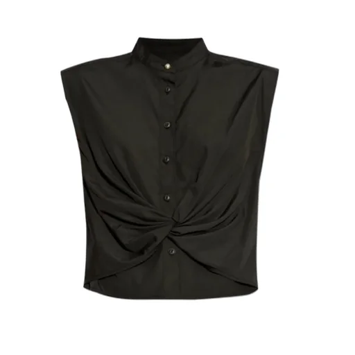 Sleeveless Twisted Waist Shirt