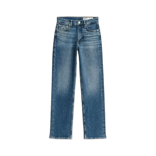 Harlow Mid-Rise Straight-Leg Jeans