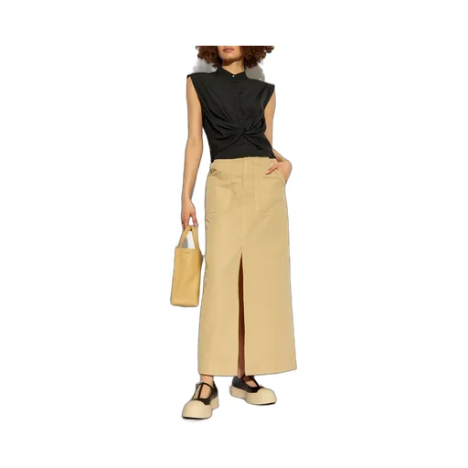 Sleeveless Twisted Waist Shirt