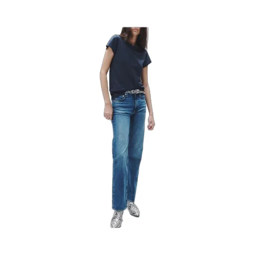 Harlow Mid-Rise Straight-Leg Jeans